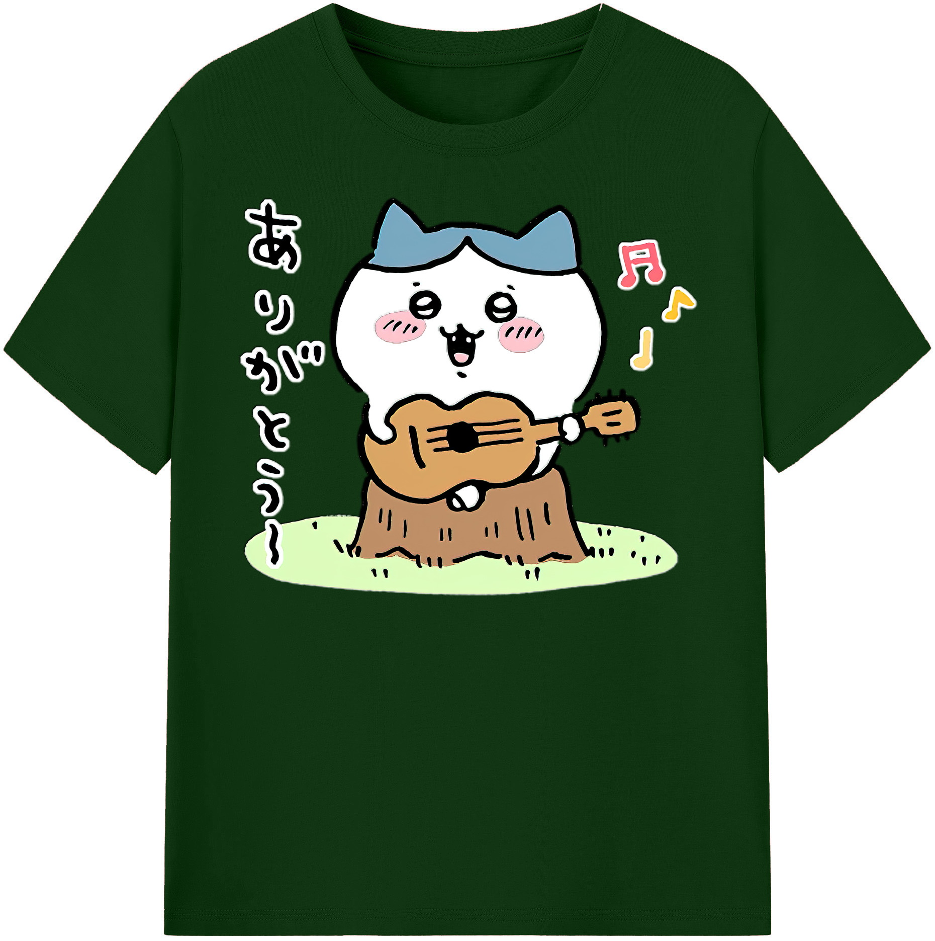 （画像用） ちいかわ ハチワレ Chii-kawa hachiware 綿100％半袖Tシャツ（フロントプリント）